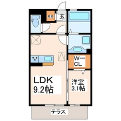 アザックけやき通りの物件間取画像